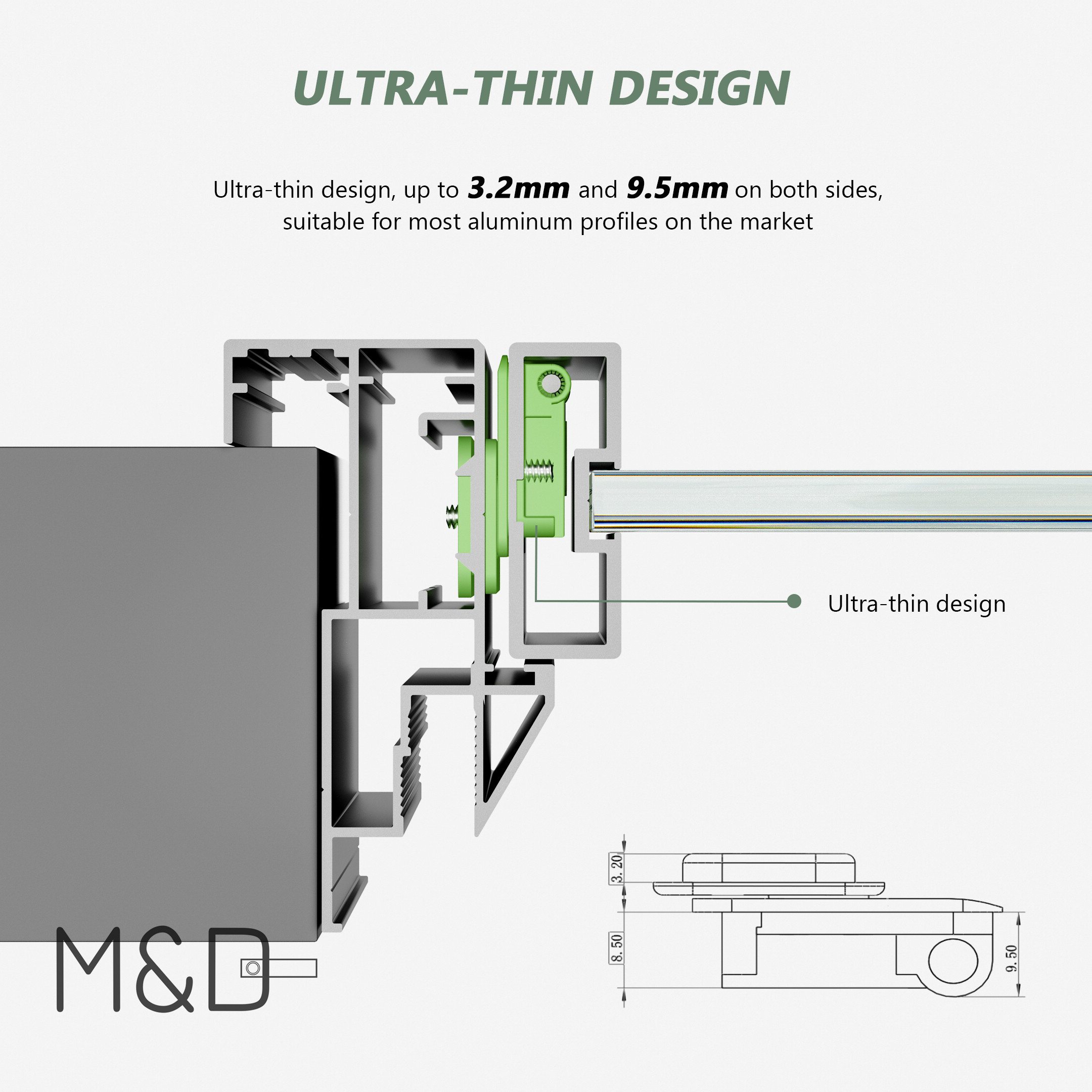 Ultra-thin hinge cross section