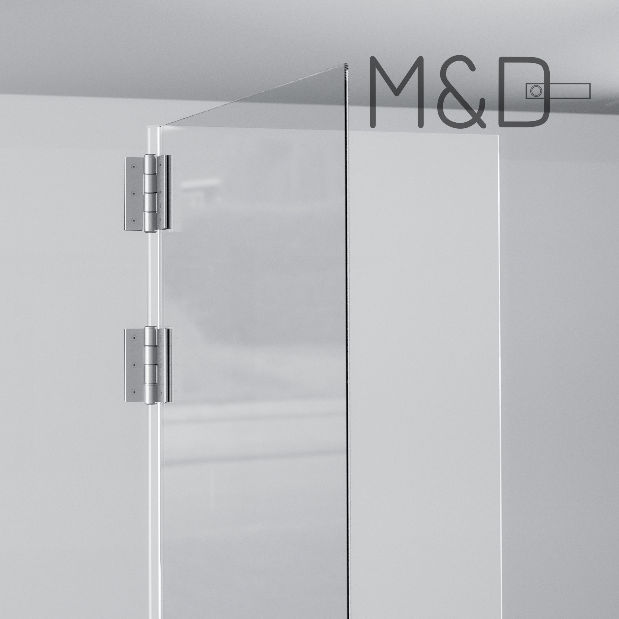 Hydraulic glass hinge E type double door frameless application scene 3
