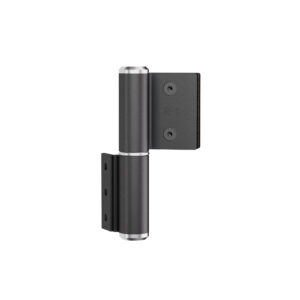 Hydraulic glass hinge for single wall-glass door frameless in black finish main product image