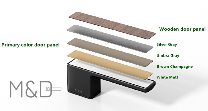 Minimalist door handle lock custom insert finish options