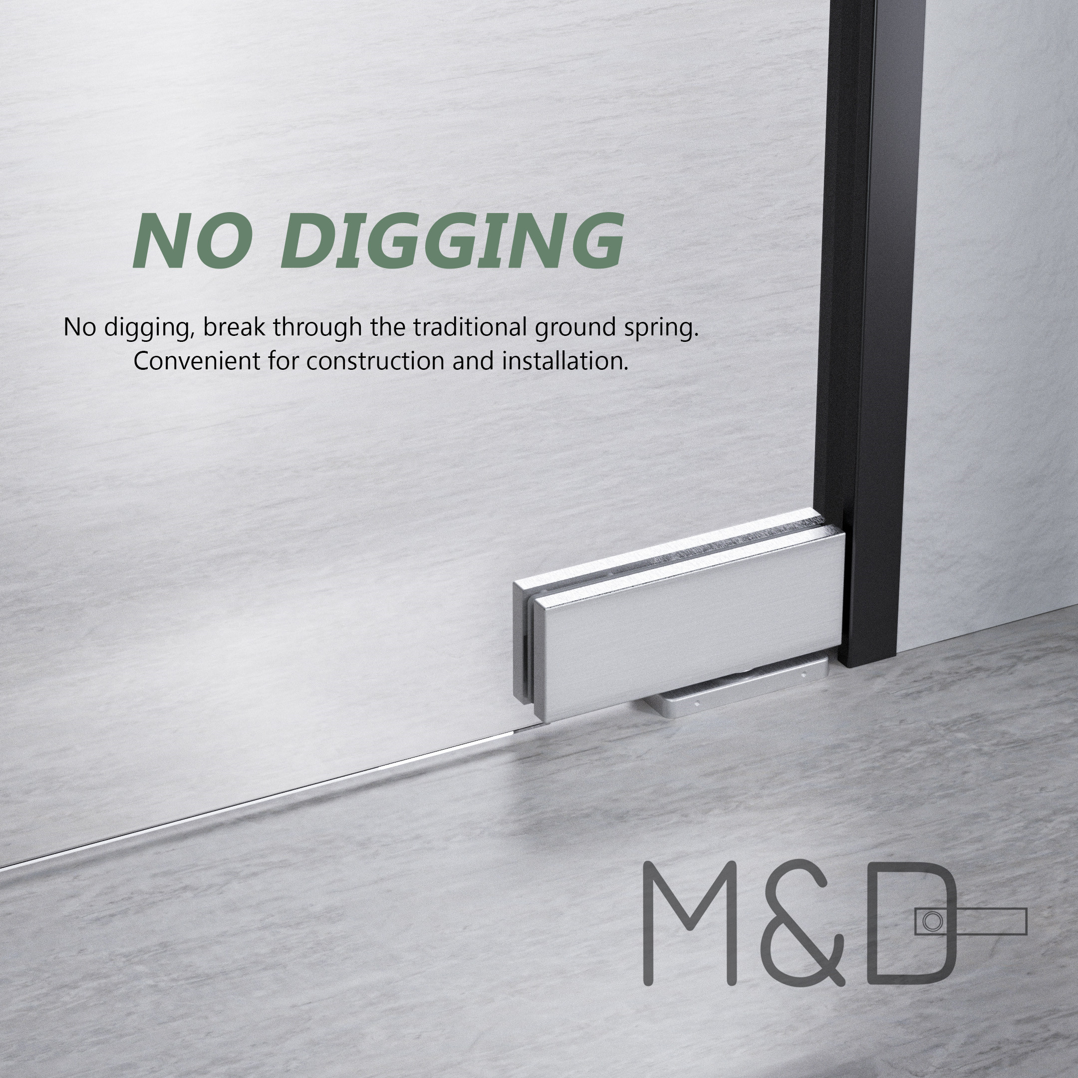 No-dig Floor Springs for Glass Doors feature 1