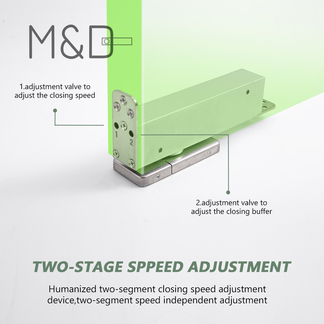 No-dig floor spring two-stage speed adjustment