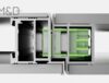 MND concealed door hinge structural cross-section for aluminum wood doors