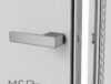 MND minimalist door lock installed on an aluminum frame door
