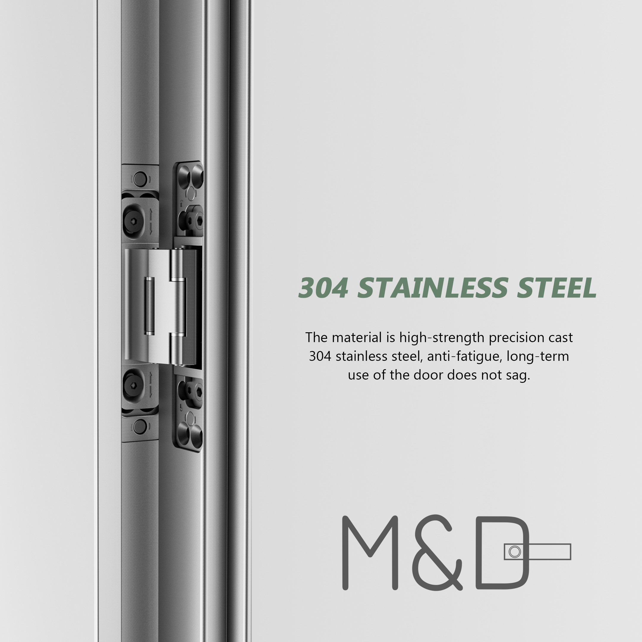 Precision cast SS304 concealed door hinge for aluminum wood doors